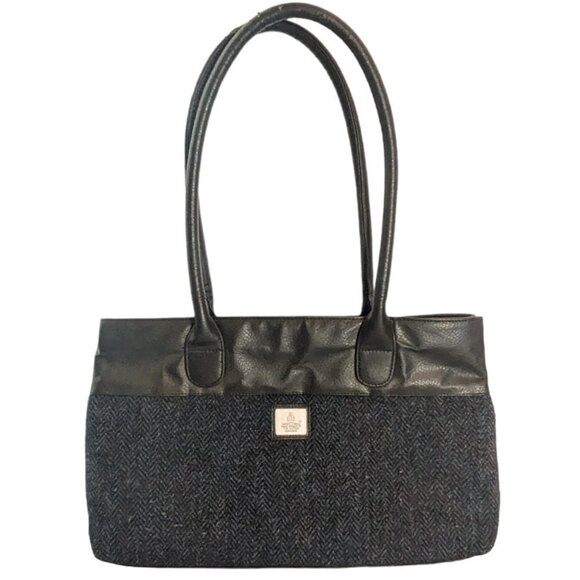 Maccessori Harris Tweed Leather Bag Tote Shoulder - Picture 1 of 9